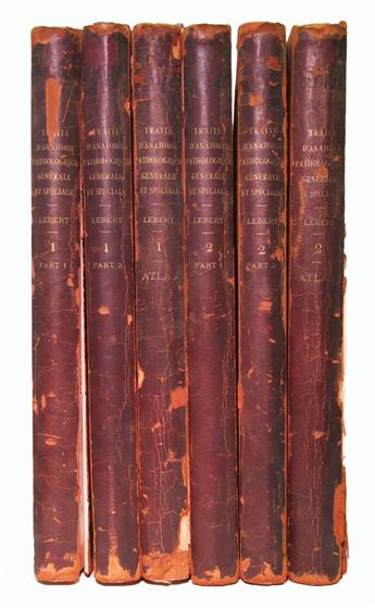 LEBERT, HERMANN. Traité dAnatomie Pathologique Générale et Spéciale.  4 vols. in 6.  1857-61